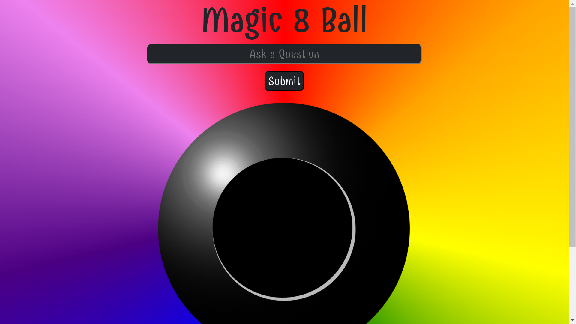 magic 8 ball website snapshot